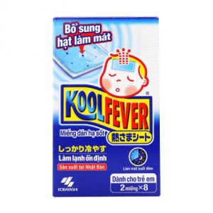 Miếng dán hạ sốt trẻ em Kool Fever (2 miếng x 8 gói/hộp)